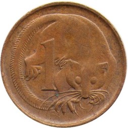 Австралия 1 цент 1966 год - Карликовый летучий кускус