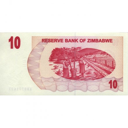 Зимбабве 10 долларов 2006 год UNC