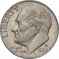 США 1 дайм (10 центов) 1998 год - Франклин Рузвельт (D)