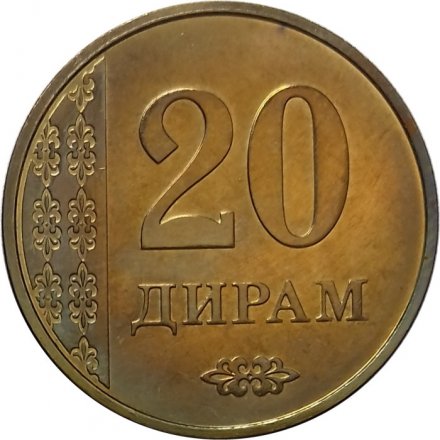 Таджикистан 20 дирам 2011 год