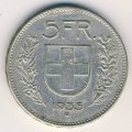Швейцария 5 франков 1935 год