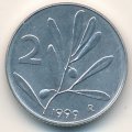 Италия 2 лиры 1999 год