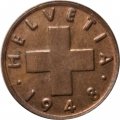 Швейцария 1 раппен 1948 год