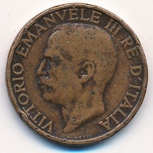 Италия 10 чентезимо 1928 год - Король Виктор Эммануил III