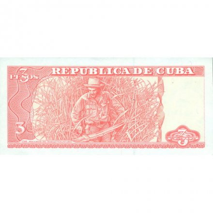 Куба 3 песо 2005 год - Эрнесто Че Гевара. Сахарный тростник UNC