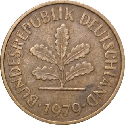 ФРГ 5 пфеннигов 1979 год - J