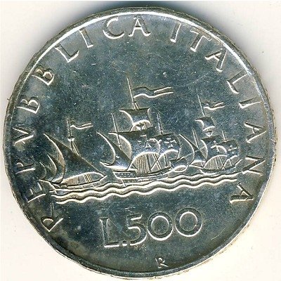 Италия 500 лир 1959 год