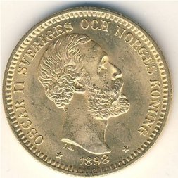 Швеция 20 крон 1898 год