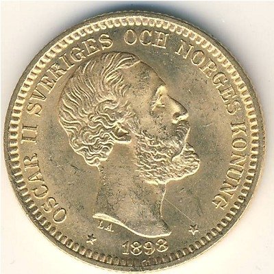 Швеция 20 крон 1898 год