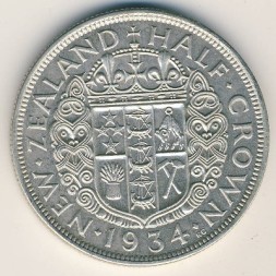 Новая Зеландия 1/2 кроны 1934 год