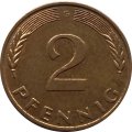 ФРГ 2 пфеннига 1992 год (G)
