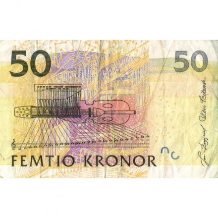 Швеция 50 крон 2004 год - Портрет певицы Дженни Линд - VF- (надрыв)