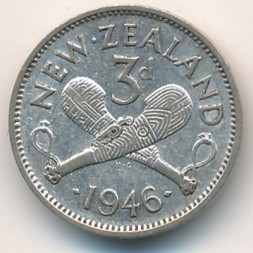 Новая Зеландия 3 пенса 1946 год