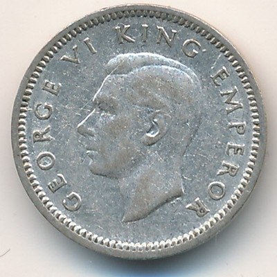 Новая Зеландия 3 пенса 1946 год