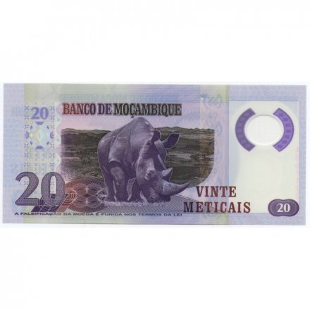 Мозамбик 20 метикалов 2017 год - UNC
