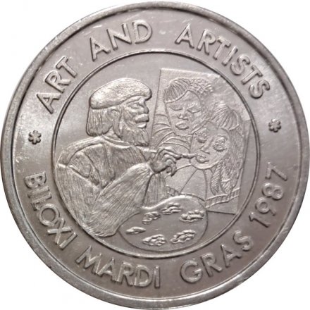 Настольная медаль Art and artists. Biloxi Mardi Gras 1987