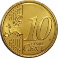 Эстония 10 евроцентов 2011 год - Контурная карта Эстонии UNC