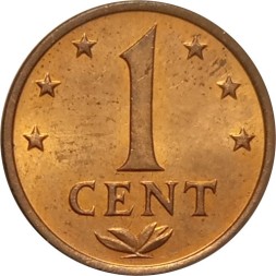 Антильские острова 1 цент 1977 год