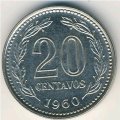 Аргентина 20 сентаво 1960 год