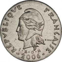 Новая Каледония 50 франков 2006 год