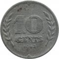 Нидерланды 10 центов 1942 год - Три тюльпана