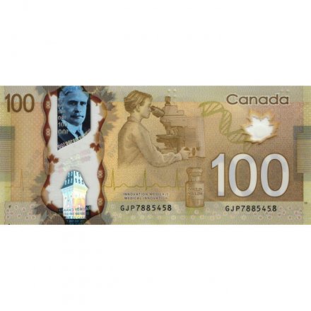 Канада 100 долларов 2011 год - Сэр Роберт Борден UNC