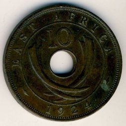Восточная Африка 10 центов 1924 год