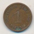 Германия 1 пфенниг 1875 год (D)