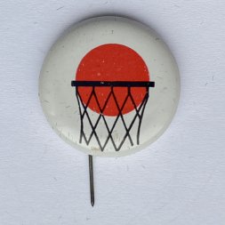 Значок. Баскетбол. Корзина. Красный мяч