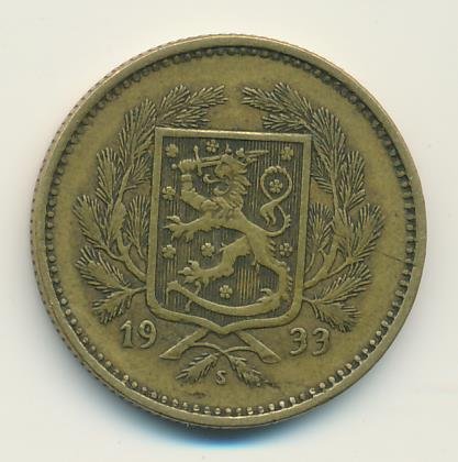 Финляндия 5 марок 1933 год