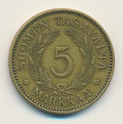 Финляндия 5 марок 1933 год