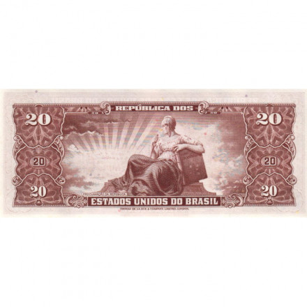 Бразилия 20 крузейро 1962 год - UNC