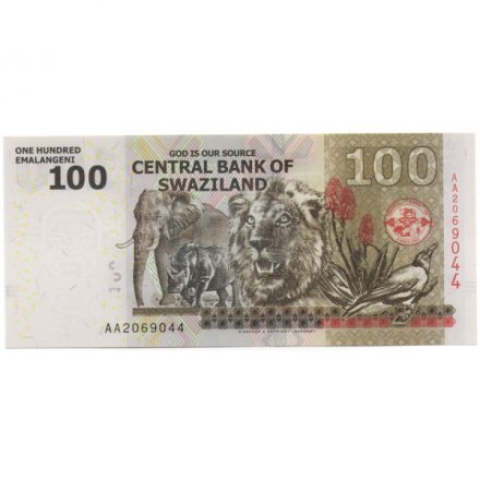 Свазиленд 100 эмалангени 2010 год - UNC