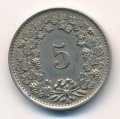 Швейцария 5 раппенов 1931 год