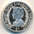 Олдерни 1 фунт 2001 год - 75 лет со дня рождения Елизаветы II