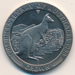 Остров Мэн 1 крона 1988 год