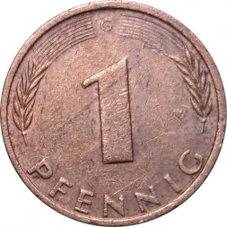 ФРГ 1 пфенниг 1972 год - G