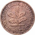 ФРГ 1 пфенниг 1972 год - G