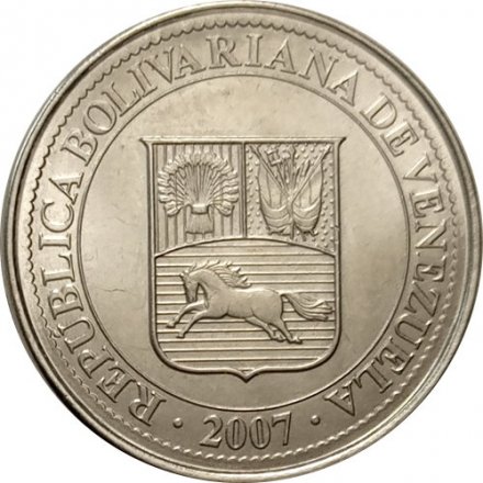 Венесуэла 50 сентимо 2007 год