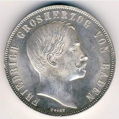 Баден 1 гульден 1863 год