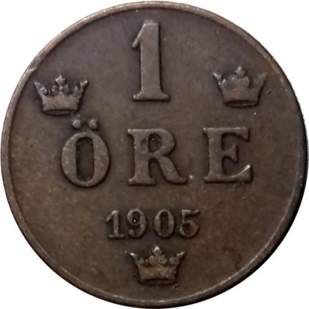 Швеция 1 эре 1905 год - Король Оскар II