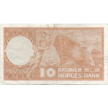 Норвегия 10 крон 1972 год - VF