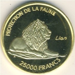 Монета Мали 25000 франков 2007 год