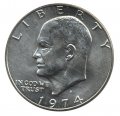 США 1 доллар 1974 год - Эйзенхауэр (S, UNC)