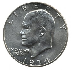 США 1 доллар 1974 год - Эйзенхауэр (S, UNC)