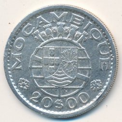 Мозамбик 20 эскудо 1952 год