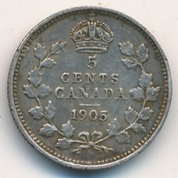 Канада 5 центов 1905 год