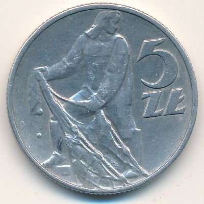 Польша 5 злотых 1974 год
