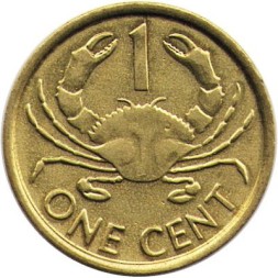 Сейшелы 1 цент 2004 год - Краб