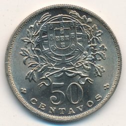 Португалия 50 сентаво 1968 год